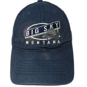 Ouray Big Sky Montana Fly Fishing Hat Blue One Size Baseball Cap Strapback